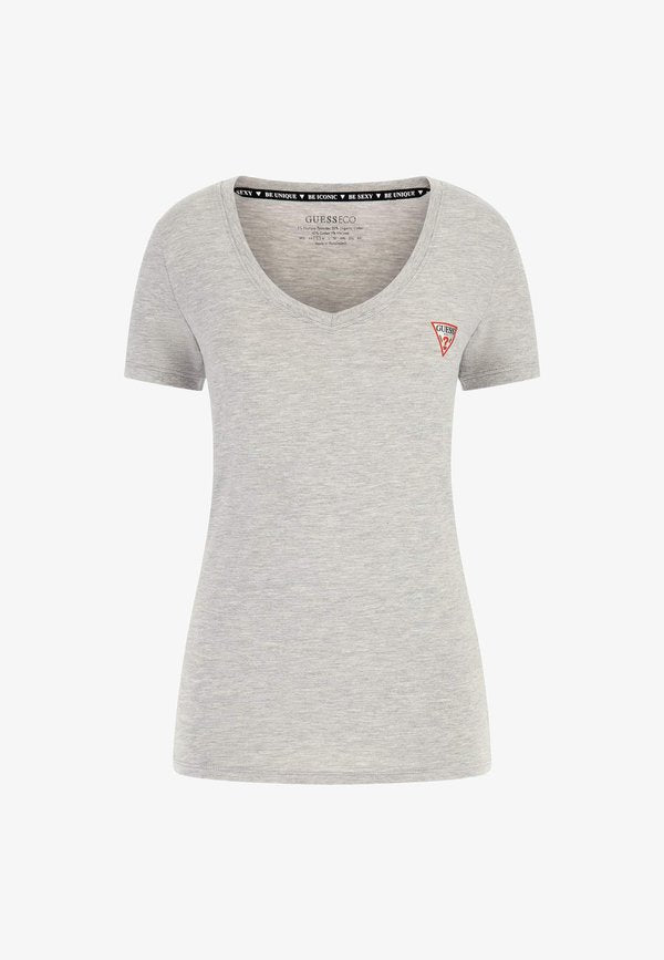 Guess MINI TRIANGLE TEE - Basic T-shirt - grijs