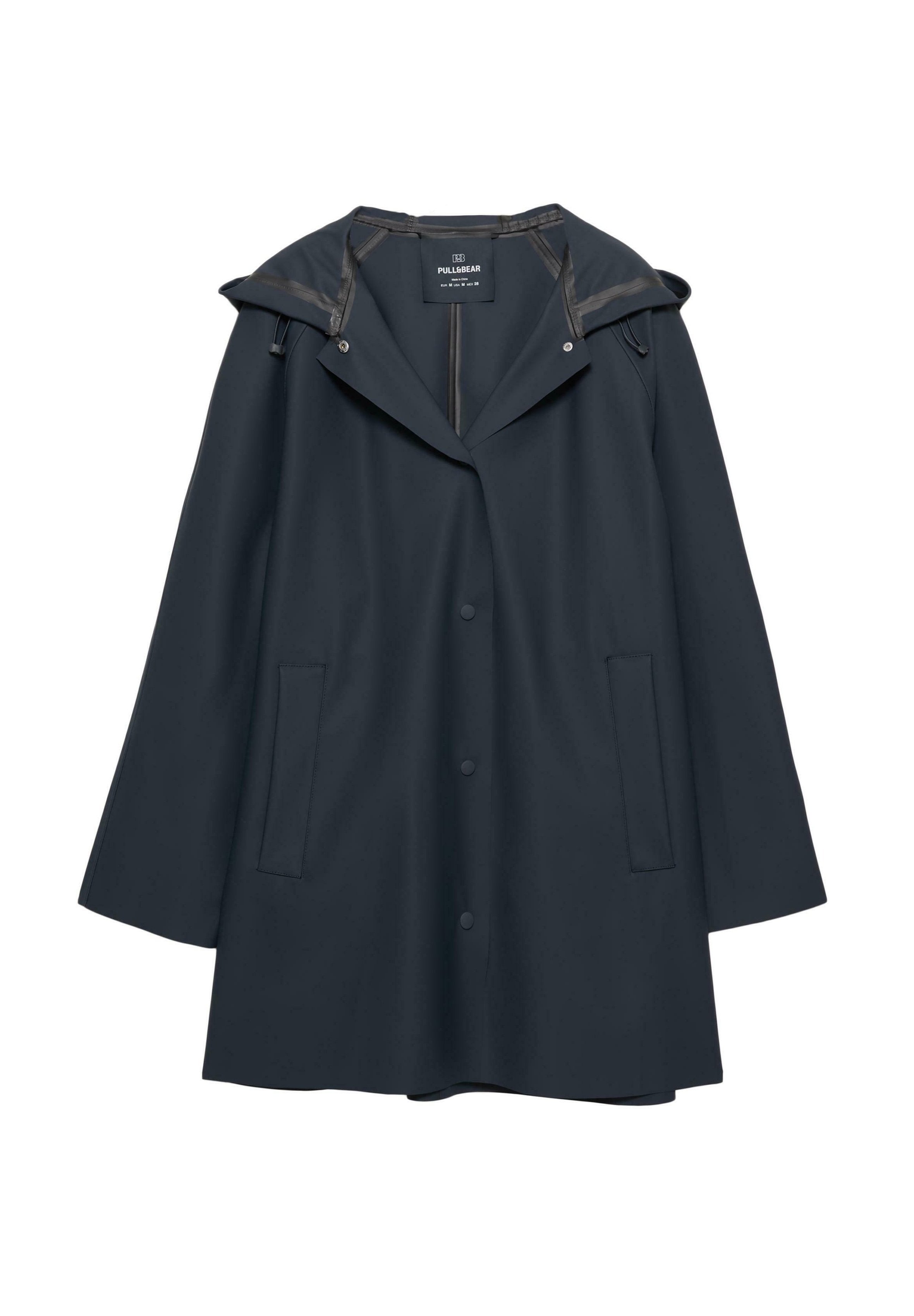 PULL&BEAR LONG RUBBERISED - RAINCOAT