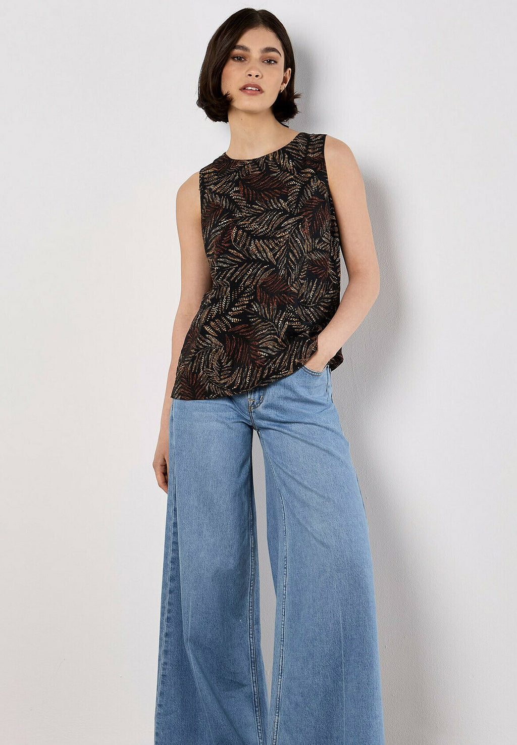 Apricot BATIK LEAF PRINT