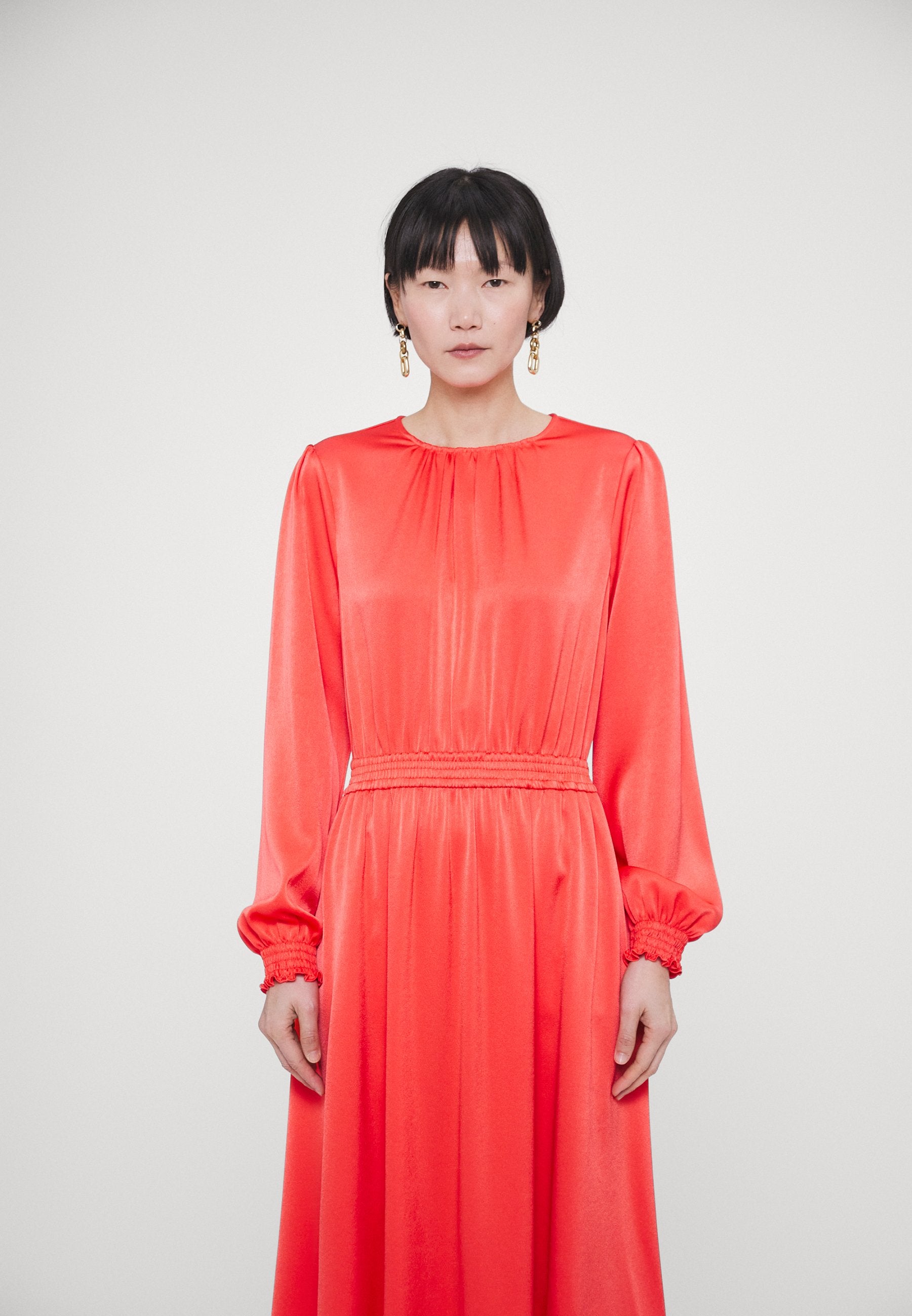 MICHAEL Michael Kors PALM OPEN BACK MIDI DRESS
