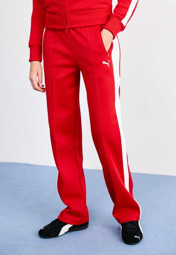 Puma T7 ALWAYS ON STRAIGHT TRACK PANTS OP - Tracksuit bottoms - for all time red