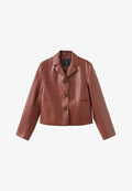 Mango Faux leather jacket - orange