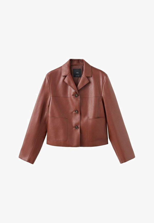 Mango Faux leather jacket - orange