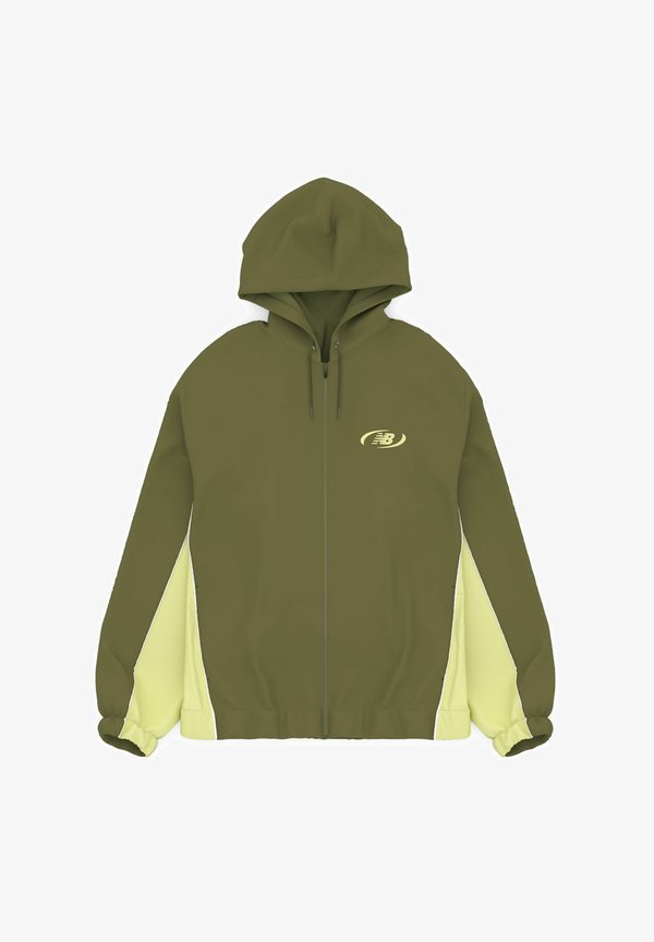 New Balance TRACKSIDE WOVEN JACKET - Outdoor jacket - sport green fennel seed