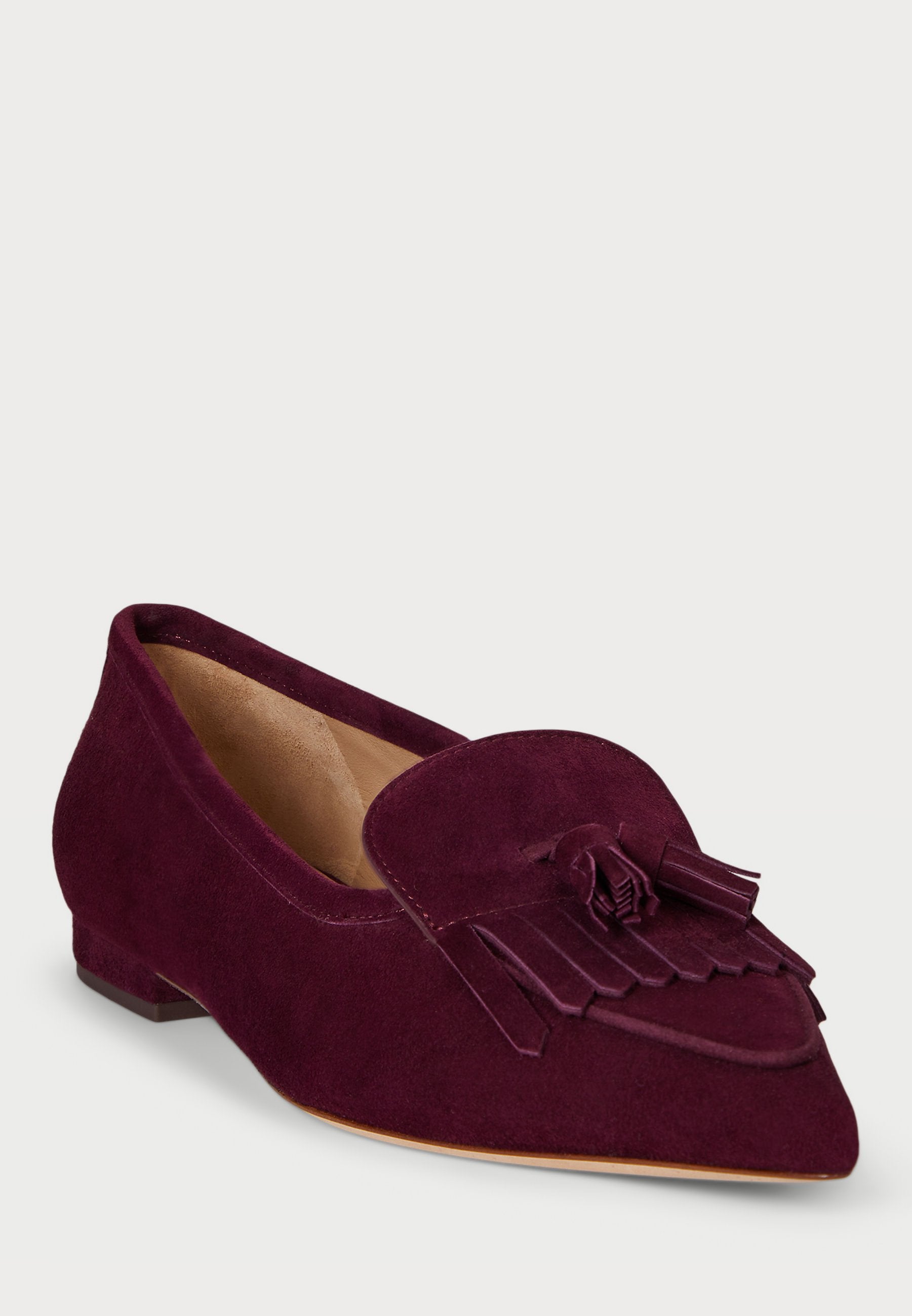 Lauren Ralph Lauren LONDYN SHEEP-SUEDE KILTIE BALLET FLAT