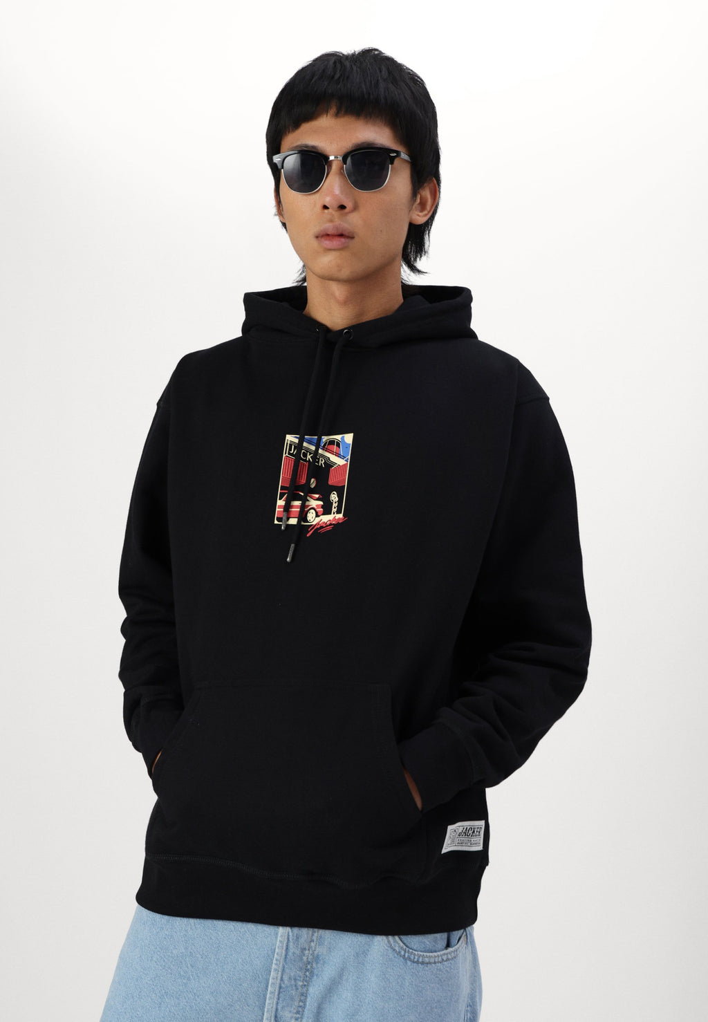 Jacker HOODIE BLACK TRADE UNISEX