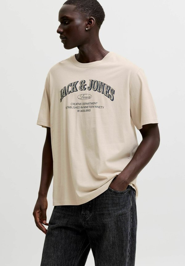 Jack & Jones JJEDENVER LOGO TEE SS O-NECK SN - Print T-shirt - moonbeam