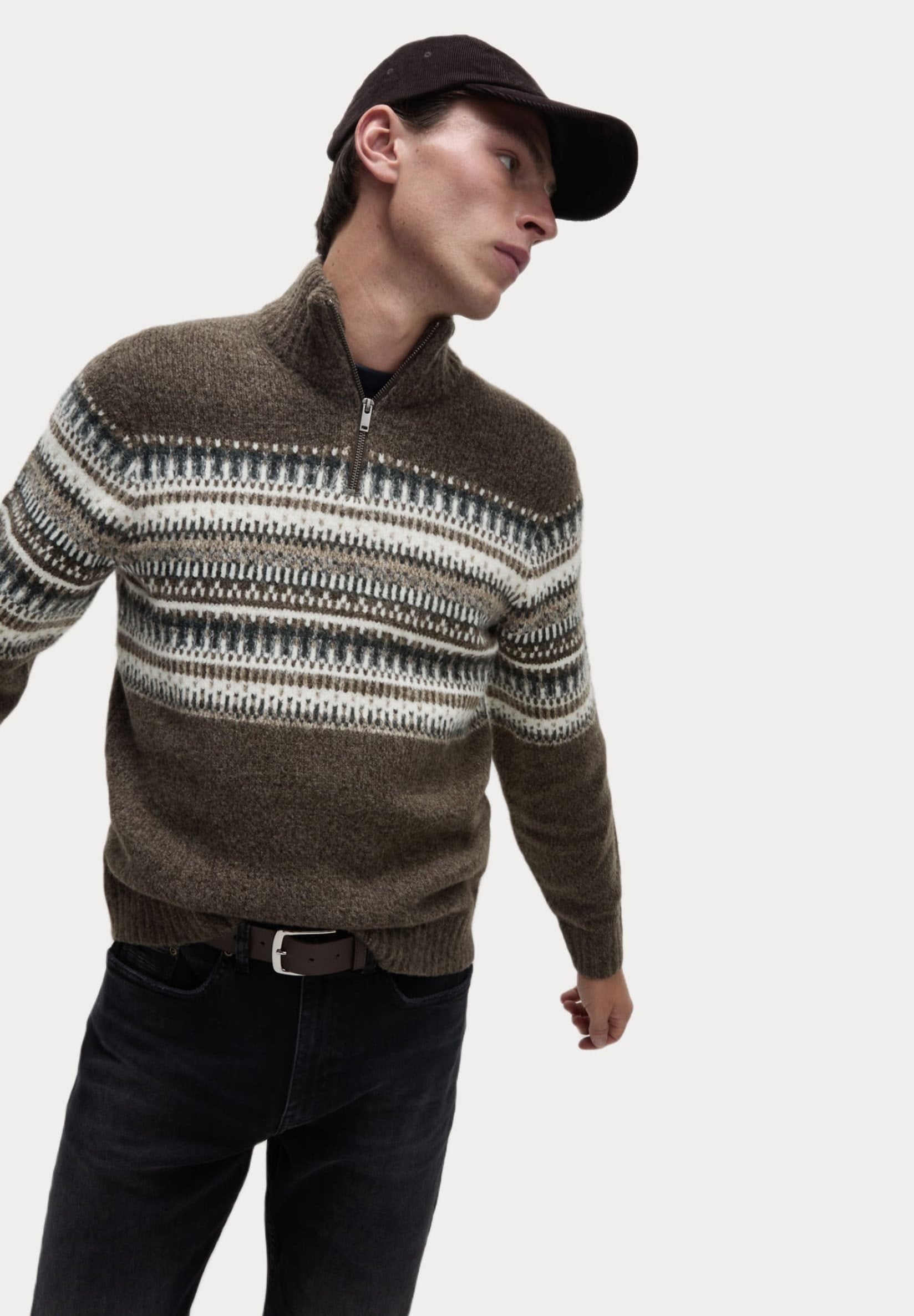 Marks & Spencer FAIR ISLE HALF ZIP