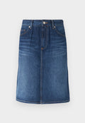 MID RISE STRAIGHT DENIM PENCIL SKIRT Media 1