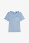 Tommy Hilfiger TOMMY HILFIGER PATCH POCKET WASHED T-SHIRT - Basic T-shirt - brisk blue