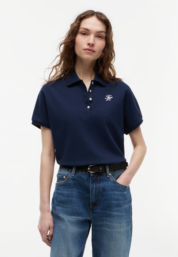 Tommy Hilfiger TH SCRIPT MODERN SS POLO - Polo shirt - dark night navy