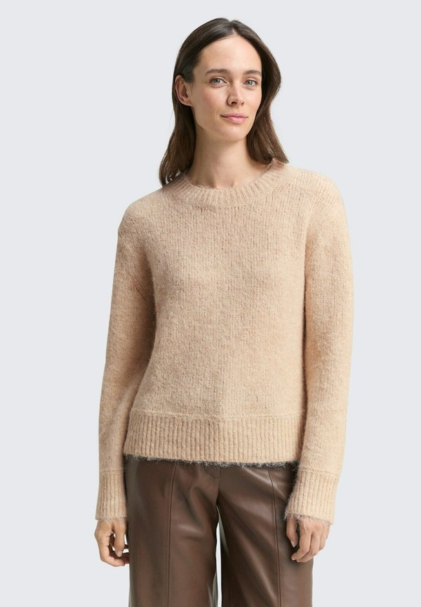 TOM TAILOR Jumper - sand stone beige melange