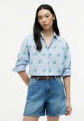 Tommy Hilfiger LOGO EMBROIDERY - Button-down blouse - script ithaca blue spell
