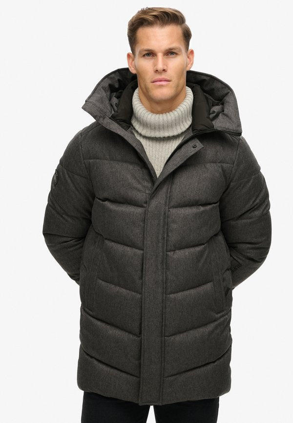 Superdry & Co CITY CHEVRON PADDED  - Winter coat - grey herringbone