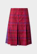 Puma PLEATED TARTAN WOVEN MIDI SKIRT - Pleated skirt - garnet glow