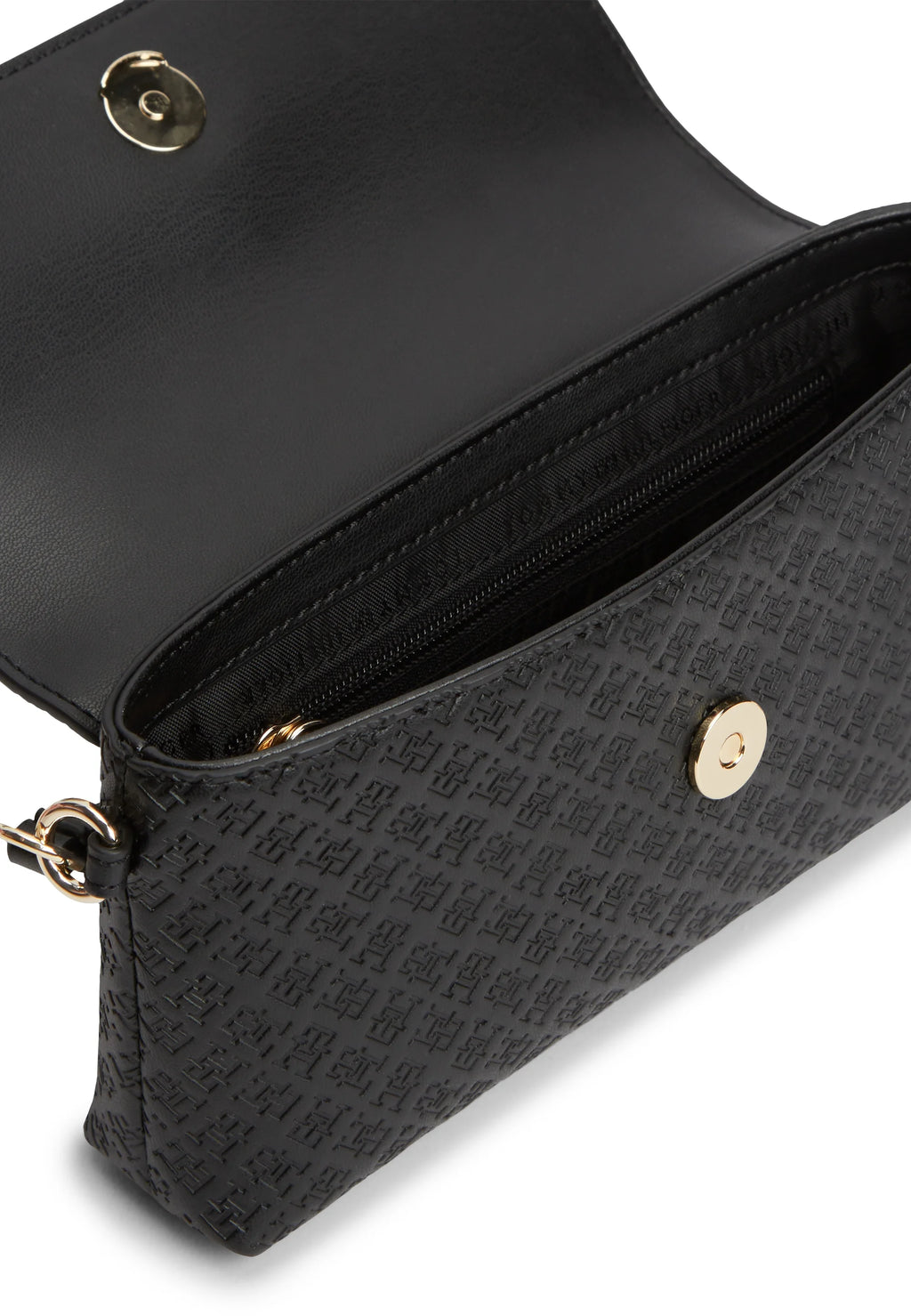 Tommy Hilfiger HILFIGER ICON DEBOSSED LOGO FLAP POUCH - Clutch - black