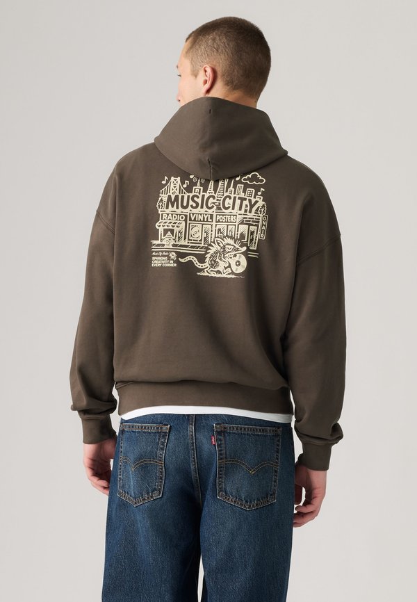 Levi's® TWO HORSE BOXY - Hoodie - music city vinyl 2 coffee