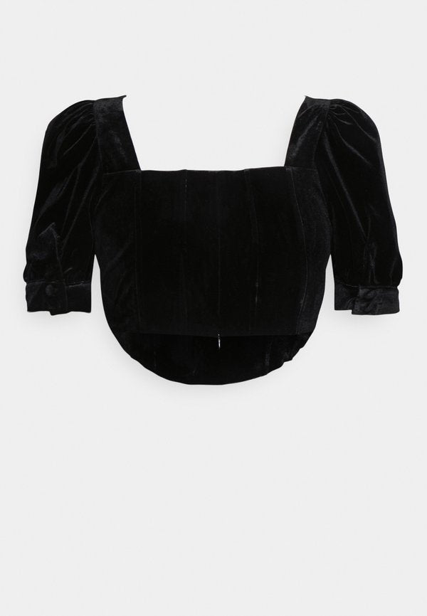 Glamorous Petite PUFF SLEEVE CORSET CROP