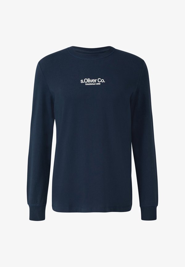 s.Oliver AUS MIT LOGO - Long sleeved top - navy