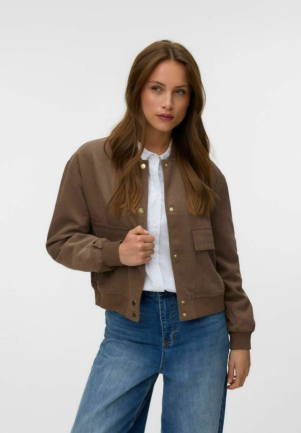 Vero Moda JACKET VMMAPLE LIGHT JACKET - Bomber Jacket - chocolate chip
