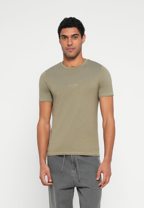 Guess AIDY CN SS TEE - Basic T-shirt - khaki way
