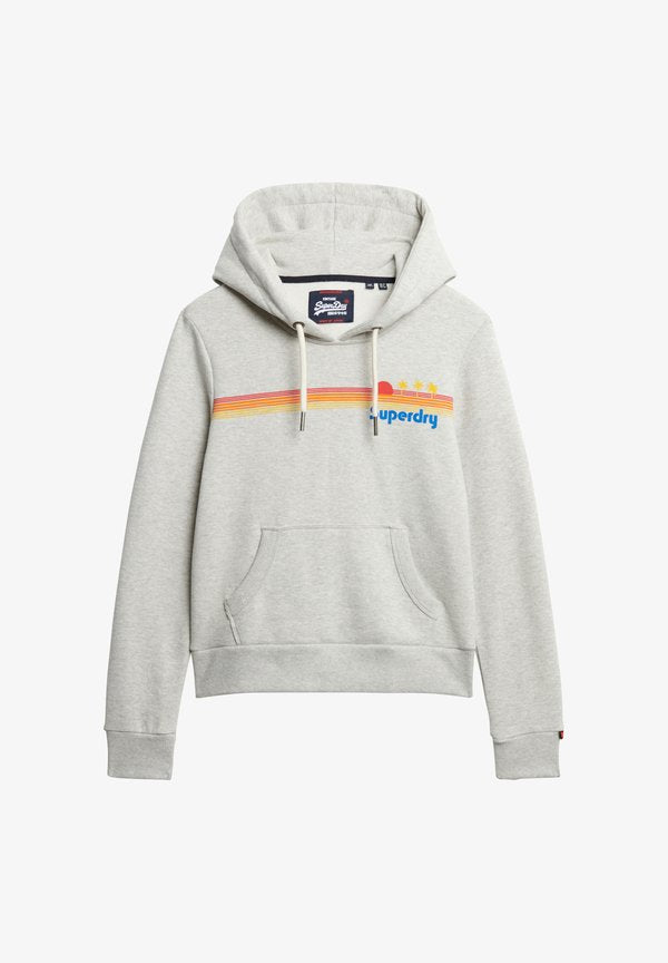 Superdry & Co RAINBOW STRIPE  - Hoodie - glacier grey marl