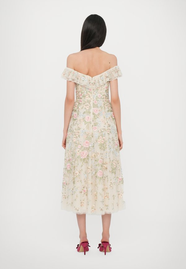 Needle & Thread ANTOINETTES FLORAL OFF SHOULDER BALLERINA DRESS
