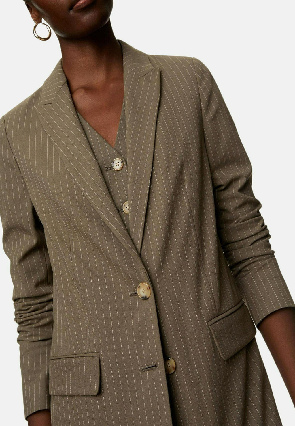 Marks & Spencer RELAXED PINSTRIPE SINGLE BREASTED