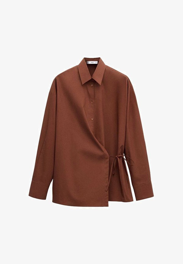 Mango Button-down blouse - russet