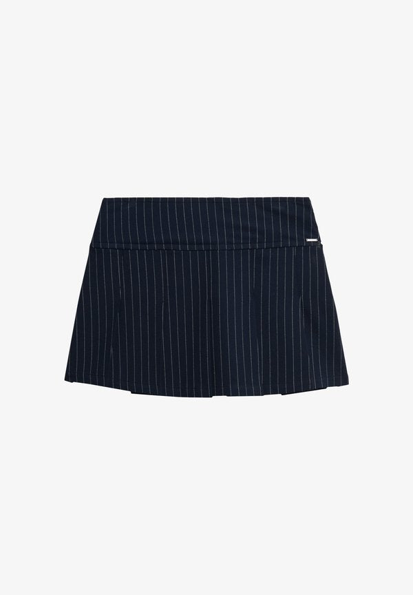 Superdry & Co A-line skirt - navy pinstrp