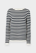 TOM TAILOR NEW OTTOMAN - Jumper - dark navy/white