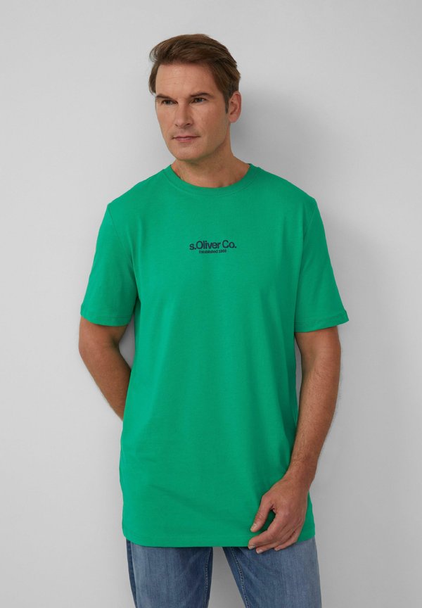 s.Oliver LONG  - Print T-shirt - grün