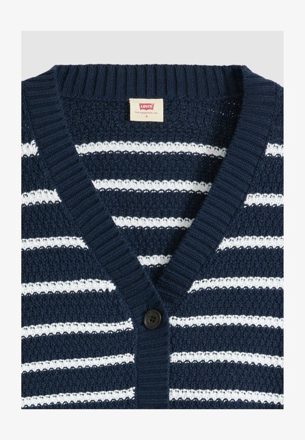 Levi's® SNOWFLAKE CARDIGAN SUSANNE STRIPE NAVY B - Cardigan - susanne stripe navy - blues