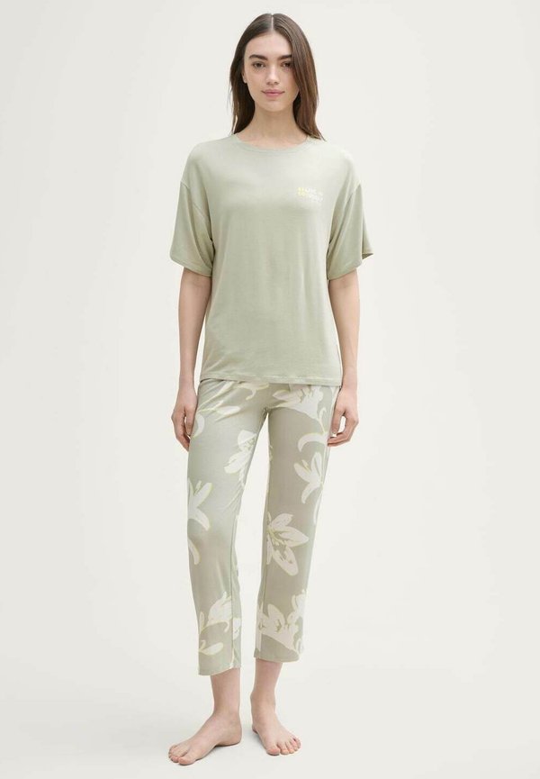 TOM TAILOR SET - Pyjama set - grün hell allover