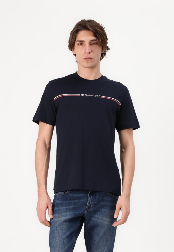 TOM TAILOR Print T-shirt - dunkelblau
