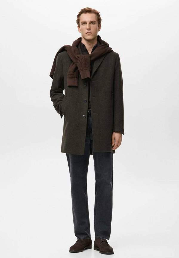 Mango Short coat - chocoladebruin