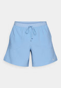 Hellblaue Sportshorts mit elastischem Bund, verstellbarem Kordelzug und zwei Fronttaschen. Mit kleinem Nike-Logo am Saum.