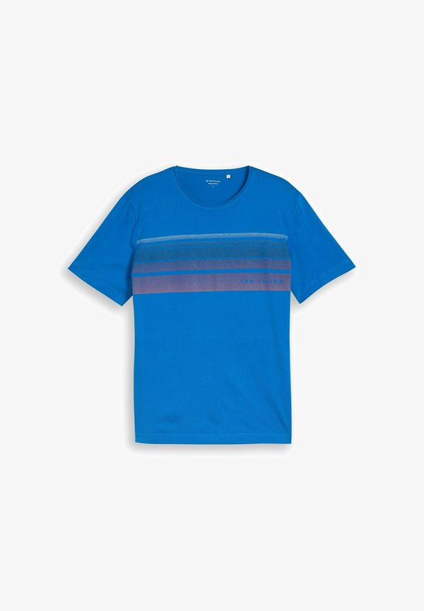 TOM TAILOR TOM TAILOR T-SHIRT T-SHIRT MIT PRINT AUF DER BRUST - Print T-shirt - surf blue