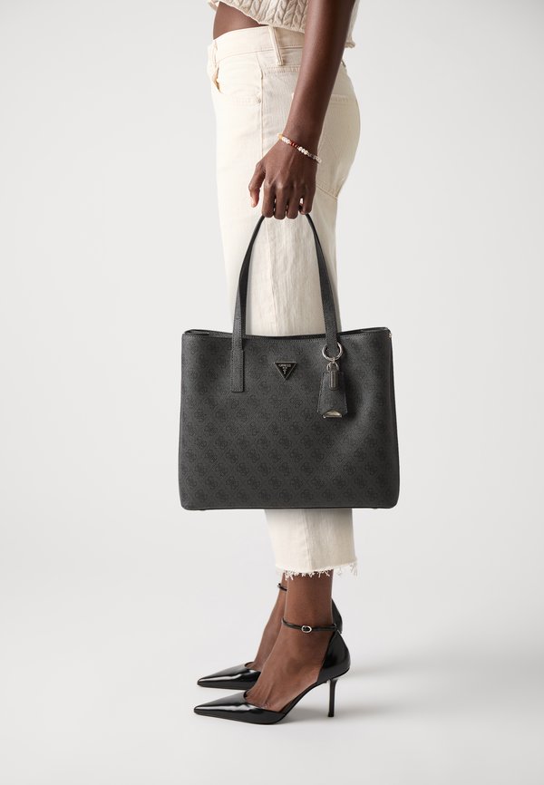 Guess MERIDIAN  GIRLFRIEND TOTE - Tote bag - coal