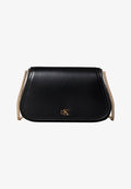 Calvin Klein CURVED WALLET ON CHAIN - Cross body bag - black