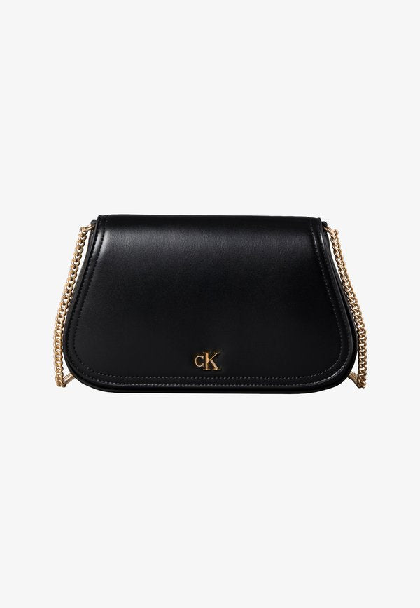 Calvin Klein CURVED WALLET ON CHAIN - Cross body bag - black