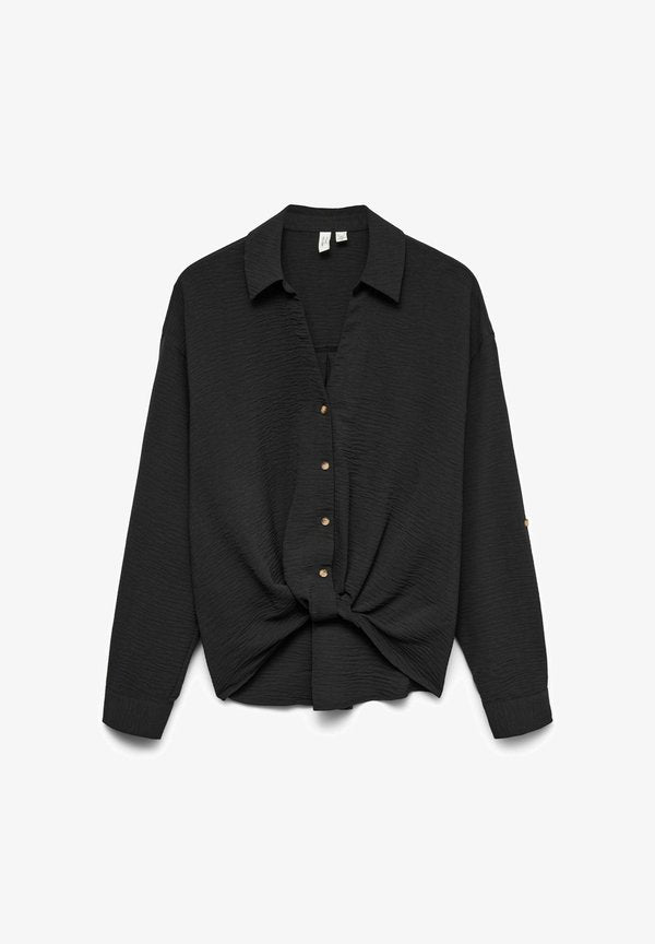 Vero Moda VMIZZY - Button-down blouse - black