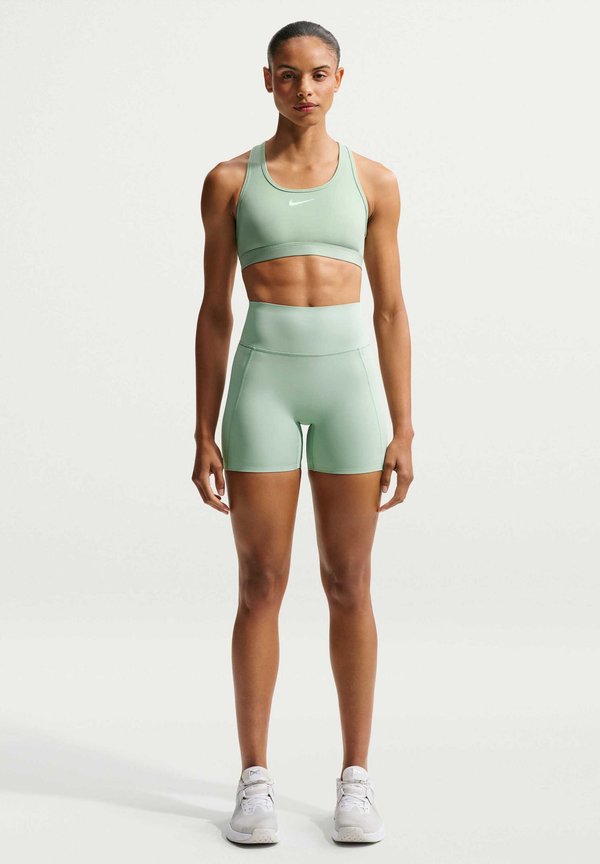 Nike Performance W NK DF UNVRSA HR 5IN SHRT PKT - Leggings - steam dutch green mineral slate