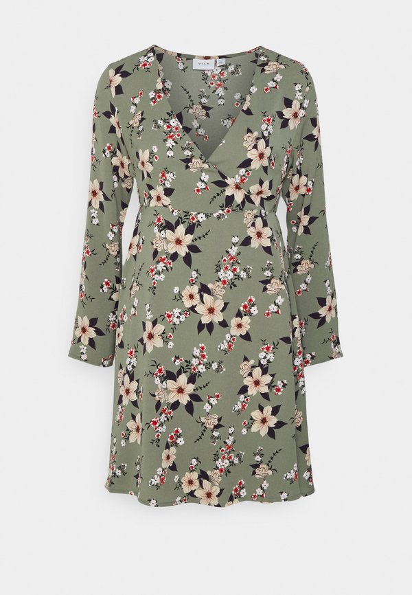 VILA Petite VIBLUME L/S WRAP SHORT DRESS/KA PTT