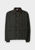 WAXED TARTAN CHECK RELAXED BARN JACKET Media 1