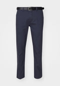 Jack & Jones JPSTMARCO JJDAVE WITH BELT - Chinos - navy blazer
