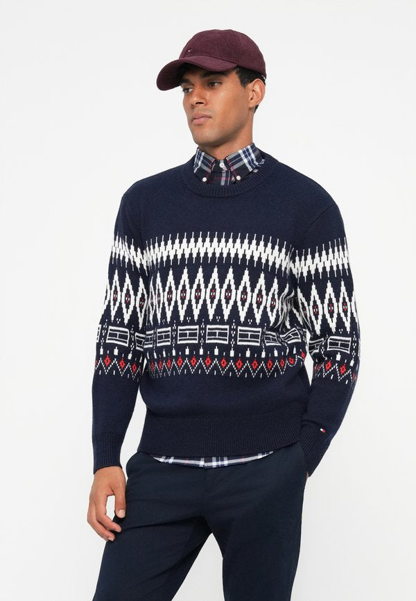 Tommy Hilfiger PLACED FAIRISLE BLEND CREW UNISEX