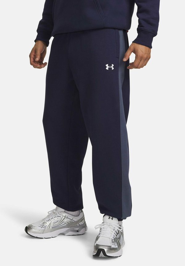 Under Armour RIVAL FLEECE - Tracksuit bottoms - midnight navy