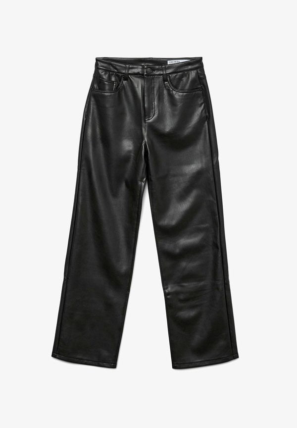 Vero Moda Curve VMCTESSA High rise - Trousers - black
