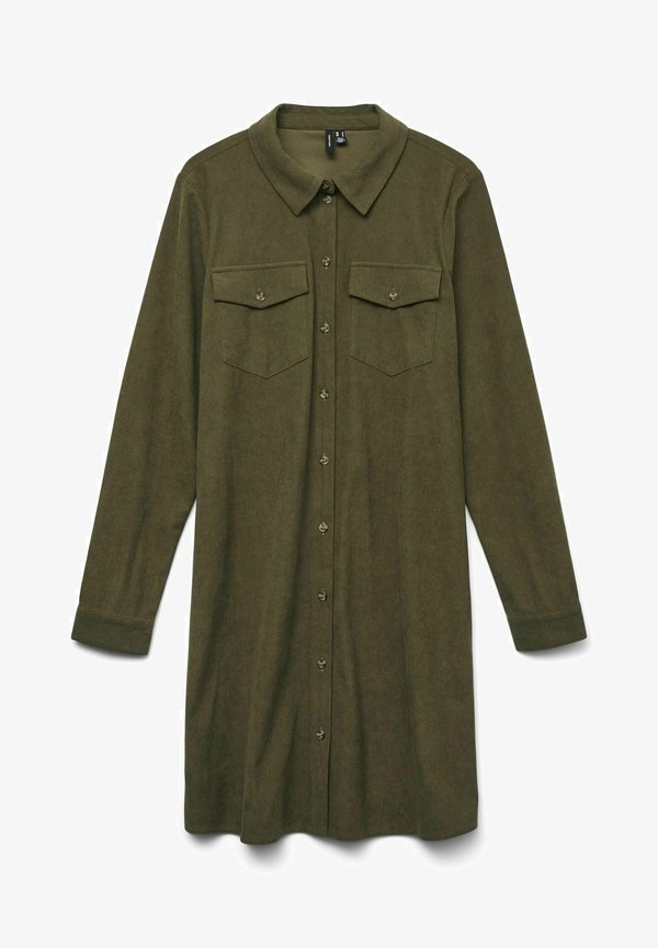 Vero Moda VMVILJA Corduroy Short - Shirt dress - olive night